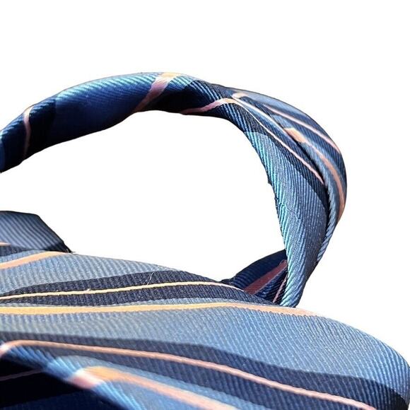 Jos A Bank Joseph Traveler Stain Resistant Mens 100% Silk Necktie Blue Tie - Picture 5 of 16